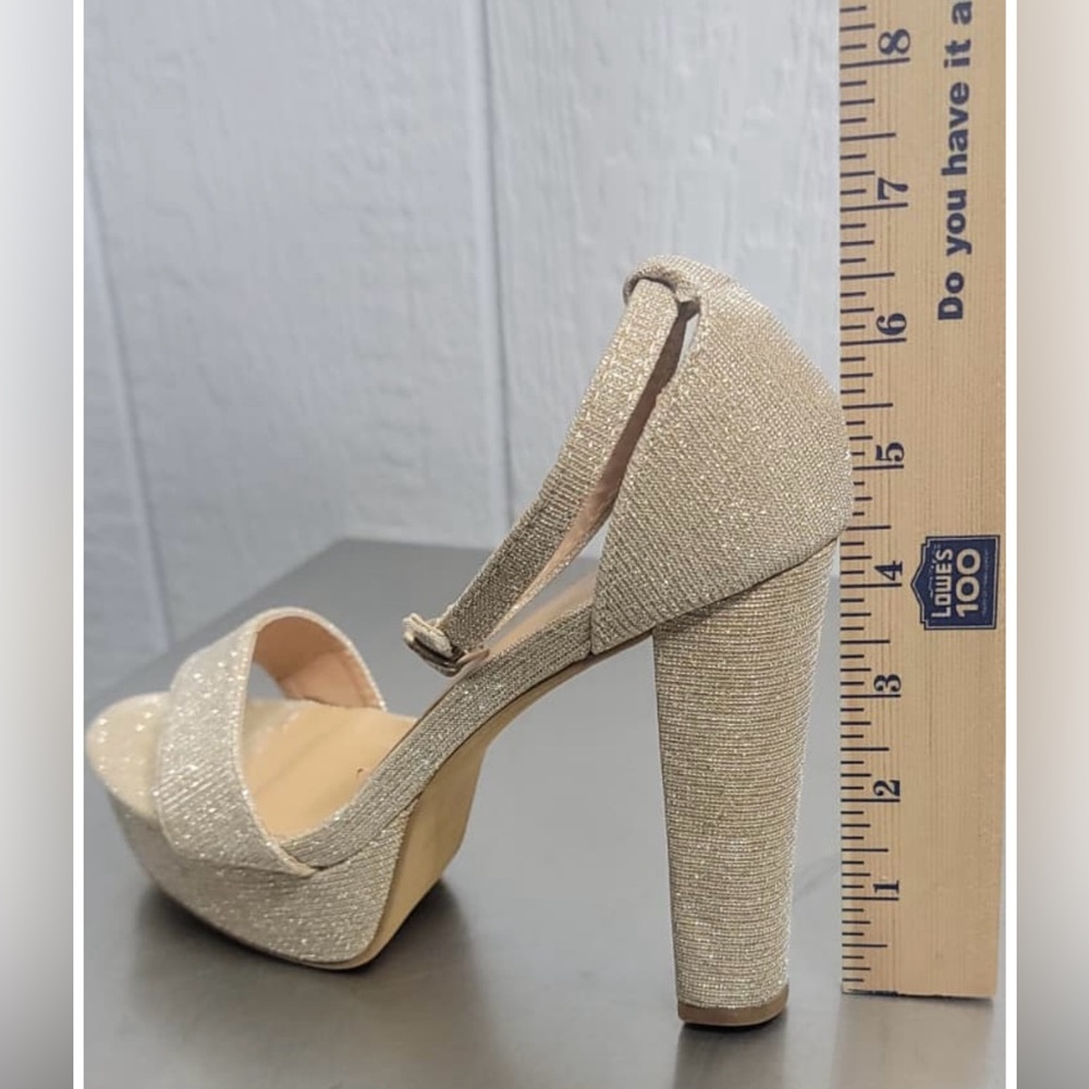 TOP Moda Women's Gold Platform Heels - Picture 8 of 8